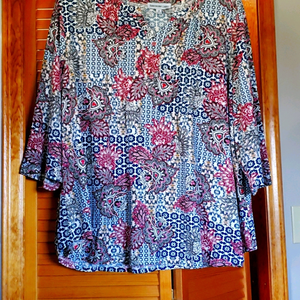 Slinky top, 3/4 sleeve 3x